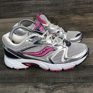 Saucony Women’s Oasis 2 Running Shoes S15209-9, Silver Navy Pink, Size 9.5